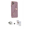 MARSİLYAN™- iPhone 11 Pro Max Kılıf Nova Işık Prime - Siyah Seramik Nano Ekran Koruyucu + Pers Alüminyum Kamera Lens - YL