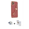 MARSİLYAN™- iPhone 11 Pro Max Kılıf Nova Işık Prime - Siyah Seramik Nano Ekran Koruyucu + Pers Alüminyum Kamera Lens - LT