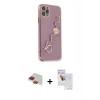 MARSİLYAN™- iPhone 11 Pro Max Kılıf Nova Işık Prime - Siyah Seramik Nano Ekran Koruyucu + Pers Alüminyum Kamera Lens - KI