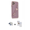 MARSİLYAN™- iPhone 11 Pro Max Kılıf Nova Işık Prime - Siyah Seramik Nano Ekran Koruyucu + Pers Alüminyum Kamera Lens - LT