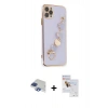 MARSİLYAN™- iPhone 11 Pro Max Kılıf Nova Işık Prime - Siyah Seramik Nano Ekran Koruyucu + Pers Alüminyum Kamera Lens - LT