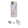 MARSİLYAN™- iPhone 11 Pro Max Kılıf Nova Işık Prime - Siyah Seramik Nano Ekran Koruyucu + Pers Alüminyum Kamera Lens - KI