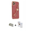 MARSİLYAN™- iPhone 11 Pro Max Kılıf Nova Işık Prime - Siyah Seramik Nano Ekran Koruyucu + Rainbow Kamera Lens Koruma Cam - GD
