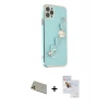 MARSİLYAN™- iPhone 11 Pro Max Kılıf Nova Işık Prime - Siyah Seramik Nano Ekran Koruyucu + Rainbow Kamera Lens Koruma Cam - GD