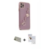 MARSİLYAN™- iPhone 11 Pro Max Kılıf Nova Işık Prime - Siyah Seramik Nano Ekran Koruyucu + Rainbow Kamera Lens Koruma Cam - GD
