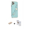 MARSİLYAN™- iPhone 11 Pro Max Kılıf Nova Işık Prime - Siyah Seramik Nano Ekran Koruyucu + Renkli Kamera Lens Koruma Cam - MI