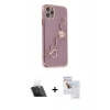 MARSİLYAN™- iPhone 11 Pro Max Kılıf Nova Işık Prime - Siyah Seramik Nano Ekran Koruyucu + Kamera Lens Koruma Cam - SF
