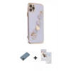 MARSİLYAN™- iPhone 11 Pro Max Kılıf Nova Işık Prime - Siyah Seramik Nano Ekran Koruyucu + Shine Kamera Lens Koruma Cam - GI