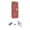 MARSİLYAN™- iPhone 11 Pro Max Kılıf Nova Işık Prime - Siyah Seramik Nano Ekran Koruyucu + Metal Kamera Lens Koruma Cam - SH
