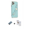 MARSİLYAN™- iPhone 11 Pro Max Kılıf Nova Işık Prime - Siyah Seramik Nano Ekran Koruyucu + Metal Kamera Lens Koruma Cam - SH