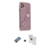 MARSİLYAN™- iPhone 11 Pro Max Kılıf Nova Işık Prime - Siyah Seramik Nano Ekran Koruyucu + Metal Kamera Lens Koruma Cam - SH