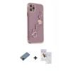 MARSİLYAN™- iPhone 11 Pro Max Kılıf Nova Işık Prime - Siyah Seramik Nano Ekran Koruyucu + Siyah Shine Kamera Lens Koruma Cam