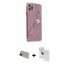 MARSİLYAN™- iPhone 11 Pro Max Kılıf Nova Işık Prime - Siyah Seramik Nano Ekran Koruyucu + Rainbow Kamera Lens Koruma Cam - YL