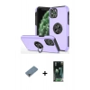MARSİLYAN™- iPhone 11 Pro Max Kılıf Odak Form Prime - Şeffaf 360 Full Body Arka Koruyucu + Metal Kamera Lens Koruma Cam - AKYL