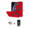 MARSİLYAN™- iPhone 11 Pro Max Kılıf Odak Form Prime - Şeffaf 360 Full Body Arka Koruyucu + Pers Alüminyum Kamera Lens - KI