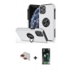 MARSİLYAN™- iPhone 11 Pro Max Kılıf Odak Form Prime - Şeffaf 360 Full Body Arka Koruyucu + Pers Alüminyum Kamera Lens - KI