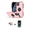 MARSİLYAN™- iPhone 11 Pro Max Kılıf Odak Form Prime - Şeffaf 360 Full Body Arka Koruyucu + Pers Alüminyum Kamera Lens - KI