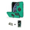 MARSİLYAN™- iPhone 11 Pro Max Kılıf Odak Form Prime - Şeffaf 360 Full Body Arka Koruyucu + Rainbow Kamera Lens Koruma Cam - YL