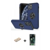 MARSİLYAN™- iPhone 11 Pro Max Kılıf Odak Form Prime - Şeffaf 360 Full Body Arka Koruyucu + Renkli Kamera Lens Koruma Cam - YL