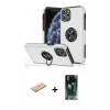 MARSİLYAN™- iPhone 11 Pro Max Kılıf Odak Form Prime - Şeffaf 360 Full Body Arka Koruyucu + Renkli Kamera Lens Koruma Cam - YL