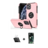 MARSİLYAN™- iPhone 11 Pro Max Kılıf Odak Form Prime - Şeffaf 360 Full Body Arka Koruyucu + Kamera Lens Koruma Cam - SF