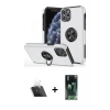 MARSİLYAN™- iPhone 11 Pro Max Kılıf Odak Form Prime - Şeffaf 360 Full Body Arka Koruyucu + Kamera Lens Koruma Cam - SF