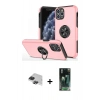 MARSİLYAN™- iPhone 11 Pro Max Kılıf Odak Form Prime - Şeffaf 360 Full Body Arka Koruyucu + Pers Alüminyum Kamera Lens - SH