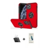 MARSİLYAN™- iPhone 11 Pro Max Kılıf Odak Form Prime - Şeffaf Pasifik Cam Ekran Koruyucu + Kamera Lens Koruma Cam - SF