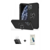MARSİLYAN™- iPhone 11 Pro Max Kılıf Odak Form Prime - Şeffaf Pasifik Cam Ekran Koruyucu + Kamera Lens Koruma Cam - SF
