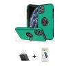 MARSİLYAN™- iPhone 11 Pro Max Kılıf Odak Form Prime - Şeffaf Pasifik Cam Ekran Koruyucu + Kamera Lens Koruma Cam - SF