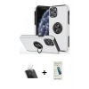 MARSİLYAN™- iPhone 11 Pro Max Kılıf Odak Form Prime - Şeffaf Pasifik Cam Ekran Koruyucu + Kamera Lens Koruma Cam - SF