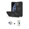 MARSİLYAN™- iPhone 11 Pro Max Kılıf Odak Form Prime - Şeffaf Pasifik Cam Ekran Koruyucu + Pers Alüminyum Kamera Lens - LT