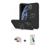 MARSİLYAN™- iPhone 11 Pro Max Kılıf Odak Form Prime - Şeffaf Pasifik Cam Ekran Koruyucu + Pers Alüminyum Kamera Lens - KI