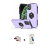 MARSİLYAN™- iPhone 11 Pro Max Kılıf Odak Form Prime - Şeffaf Pasifik Cam Ekran Koruyucu + Pers Alüminyum Kamera Lens - KI