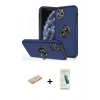 MARSİLYAN™- iPhone 11 Pro Max Kılıf Odak Form Prime - Şeffaf Pasifik Cam Ekran Koruyucu + Renkli Kamera Lens Koruma Cam - YL