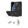 MARSİLYAN™- iPhone 11 Pro Max Kılıf Odak Form Prime - Şeffaf Pasifik Cam Ekran Koruyucu + Renkli Kamera Lens Koruma Cam - YL