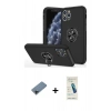 MARSİLYAN™- iPhone 11 Pro Max Kılıf Odak Form Prime - Şeffaf Pasifik Cam Ekran Koruyucu + Shine Kamera Lens Koruma Cam - SH