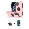 MARSİLYAN™- iPhone 11 Pro Max Kılıf Odak Form Prime - Siyah 18D Cam Ekran Koruyucu + Kamera Lens Koruma Cam - SF