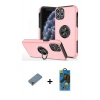 MARSİLYAN™- iPhone 11 Pro Max Kılıf Odak Form Prime - Siyah 18D Cam Ekran Koruyucu + Metal Kamera Lens Koruma Cam - AKYL