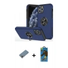 MARSİLYAN™- iPhone 11 Pro Max Kılıf Odak Form Prime - Siyah 18D Cam Ekran Koruyucu + Metal Kamera Lens Koruma Cam - MR