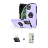 MARSİLYAN™- iPhone 11 Pro Max Kılıf Odak Form Prime - Siyah 20D Premium Cam Ekran Koruyucu + Kamera Lens Koruma Cam - SF