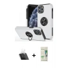 MARSİLYAN™- iPhone 11 Pro Max Kılıf Odak Form Prime - Siyah 20D Premium Cam Ekran Koruyucu + Kamera Lens Koruma Cam - SF