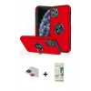 MARSİLYAN™- iPhone 11 Pro Max Kılıf Odak Form Prime - Siyah 20D Premium Cam Ekran Koruyucu + Pers Alüminyum Kamera Lens - KI
