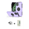 MARSİLYAN™- iPhone 11 Pro Max Kılıf Odak Form Prime - Siyah 20D Premium Cam Ekran Koruyucu + Pers Alüminyum Kamera Lens - SH