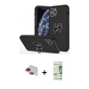 MARSİLYAN™- iPhone 11 Pro Max Kılıf Odak Form Prime - Siyah 20D Premium Cam Ekran Koruyucu + Pers Alüminyum Kamera Lens - KI