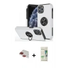 MARSİLYAN™- iPhone 11 Pro Max Kılıf Odak Form Prime - Siyah 20D Premium Cam Ekran Koruyucu + Pers Alüminyum Kamera Lens - KI