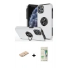 MARSİLYAN™- iPhone 11 Pro Max Kılıf Odak Form Prime - Siyah 20D Premium Cam Ekran Koruyucu + Renkli Kamera Lens Koruma Cam - MI