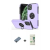 MARSİLYAN™- iPhone 11 Pro Max Kılıf Odak Form Prime - Siyah 20D Premium Cam Ekran Koruyucu + Shine Kamera Lens Koruma Cam - GI
