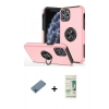 MARSİLYAN™- iPhone 11 Pro Max Kılıf Odak Form Prime - Siyah 20D Premium Cam Ekran Koruyucu + Shine Kamera Lens Koruma Cam - MI