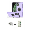 MARSİLYAN™- iPhone 11 Pro Max Kılıf Odak Form Prime - Siyah 20D Premium Cam Ekran Koruyucu + Pers Alüminyum Kamera Lens - YL
